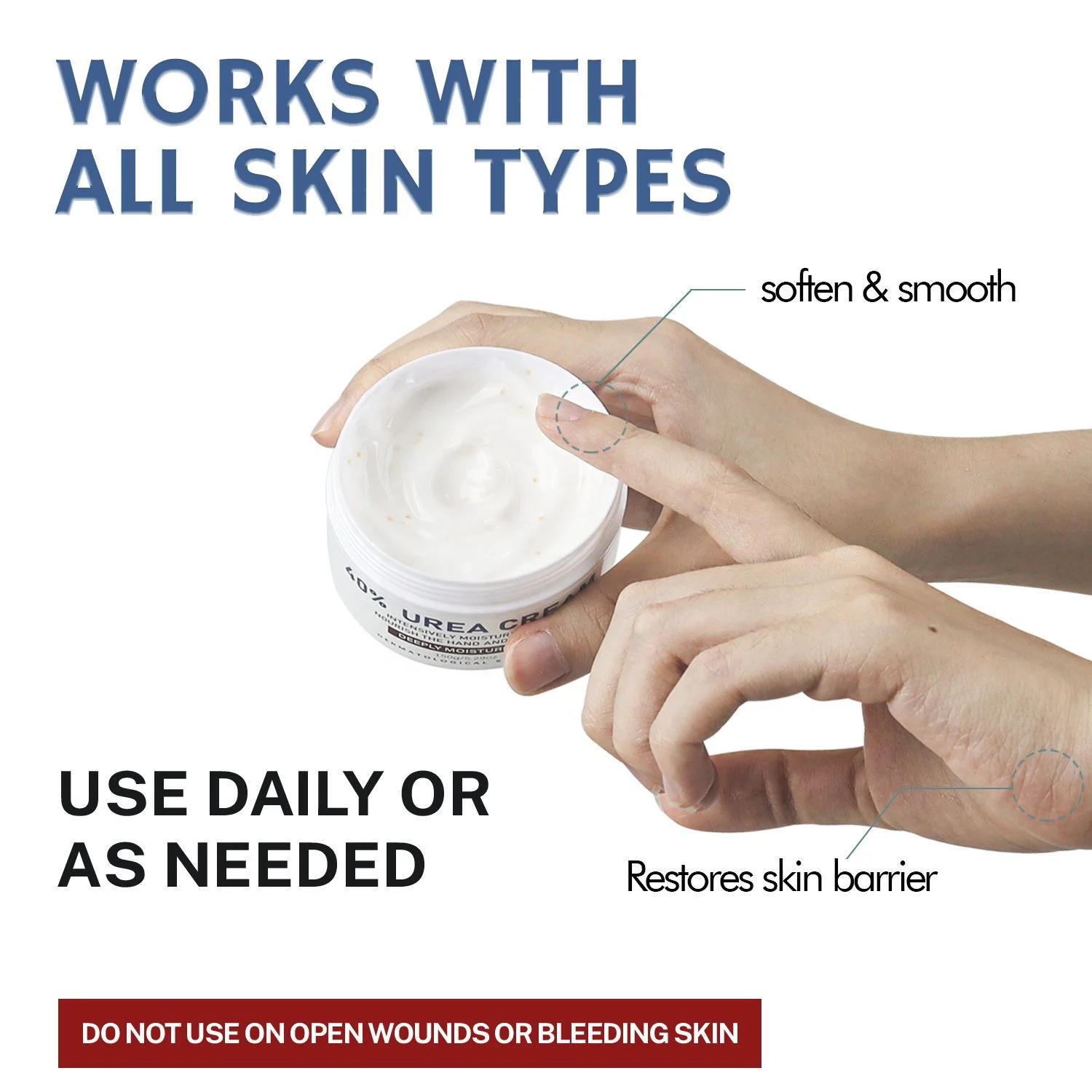 tiktok hot product body skin care 40 percent urea cream for hand leg foot skin repair health care 40% urea cream