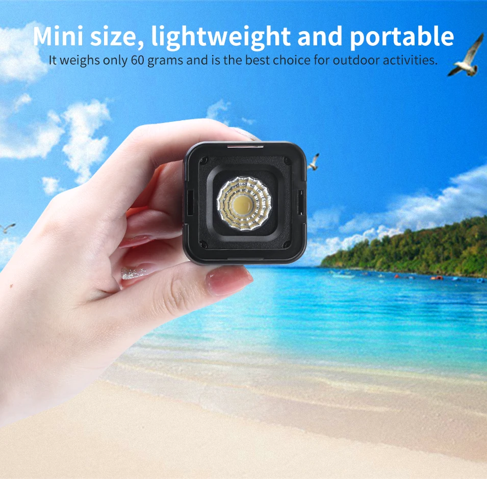 HAFOKO L1 Pro Waterproof LED Video Light 5600K With 20 Color Filters Led Lamp For Drone DJI Osmo Pocket Gopro 7 DSLR Cameras