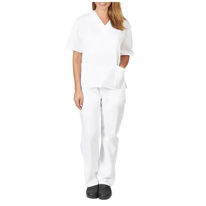 2024 medical scrub uniform unisex medical doctor nurse hospital suit tops long pants generously cut for a comfortable fit