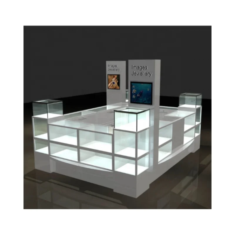 wholesale modern retail small top aluminum front case desk jewel display counter kiosk jewelry store with glass