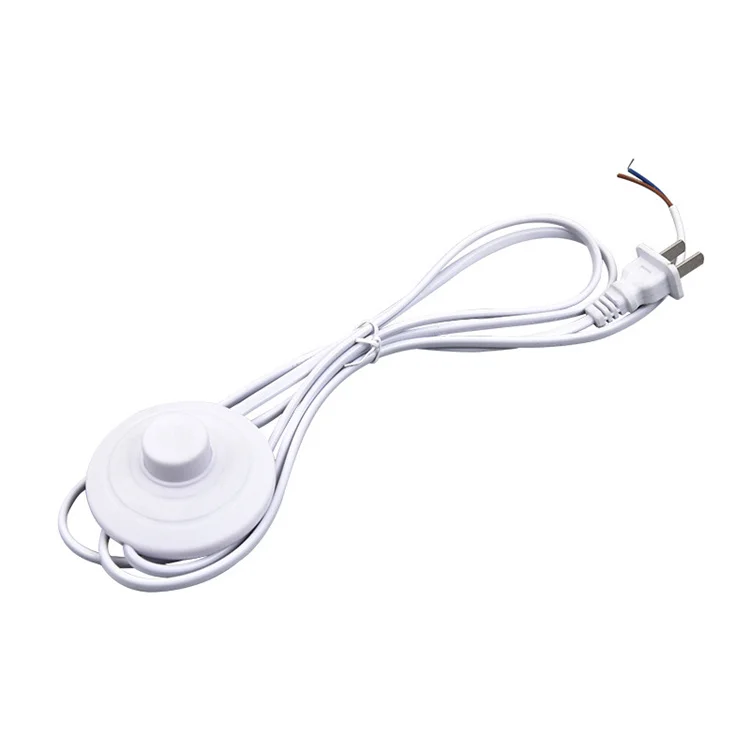 Switch on Line Cable 1.8m on Power Cord for Led Lamp With US EU Plug Light Switching Wire Extention Foot Pedal Switch