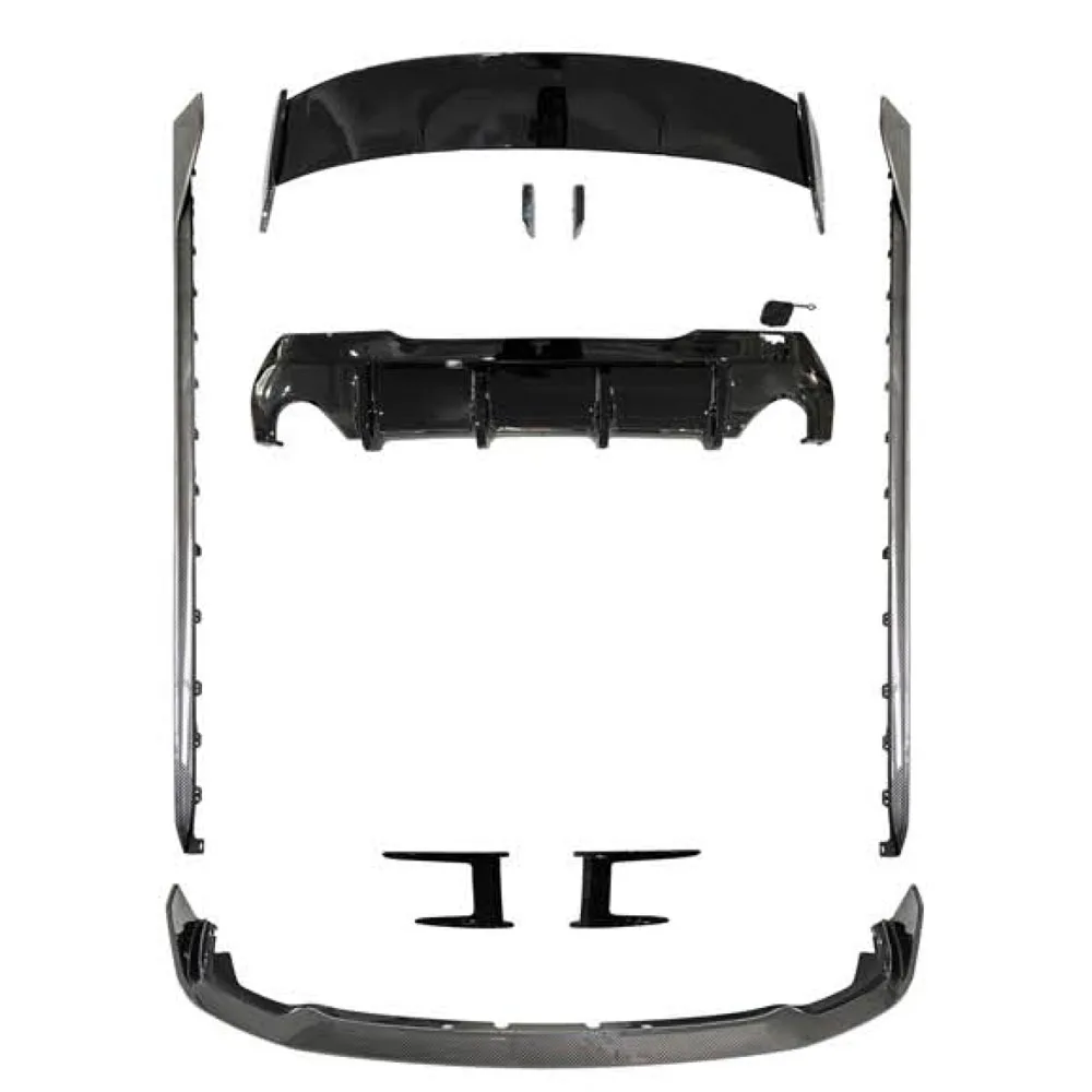 1 serie F40 Front Lip Rear lip and car side skirts Carbon Look MP Aerokit for BMW