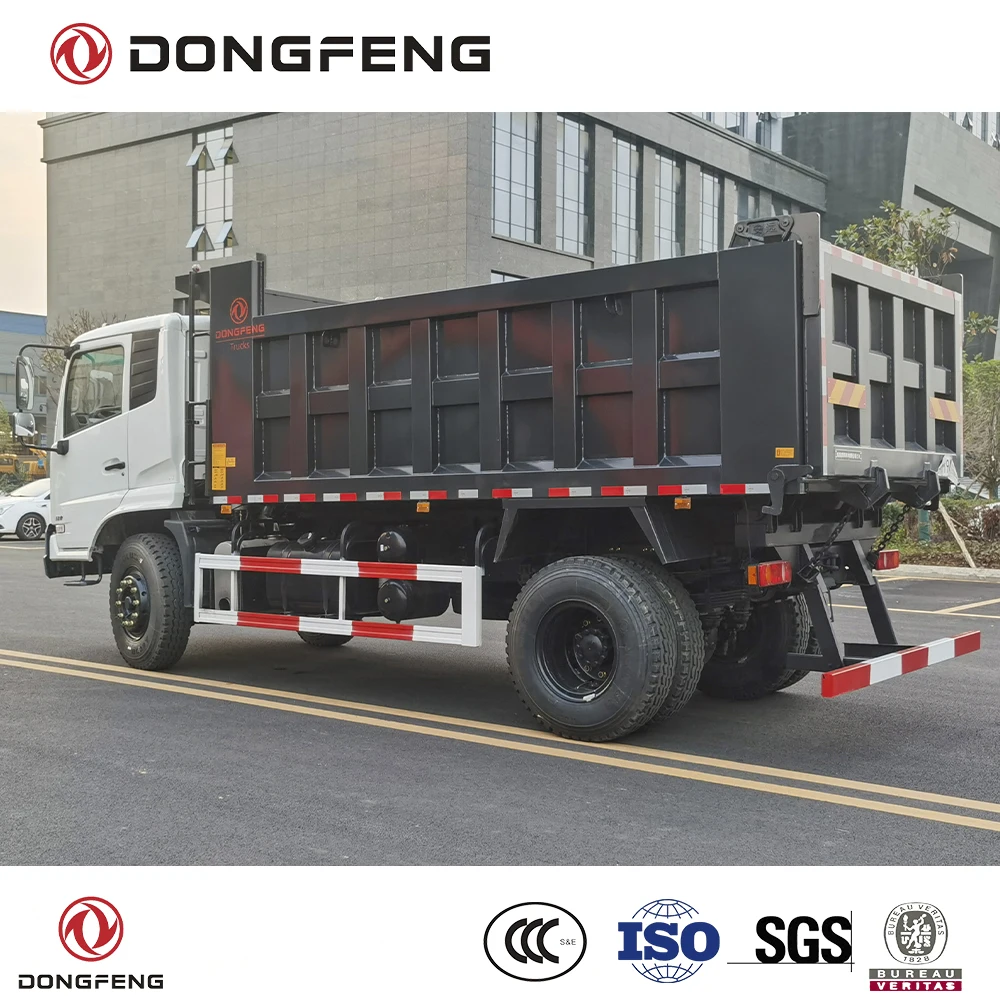 Dongfeng 4x2 dump truck 15 ton loading capacity cummins 270 Hp diesel engine  LHD  tipper truck
