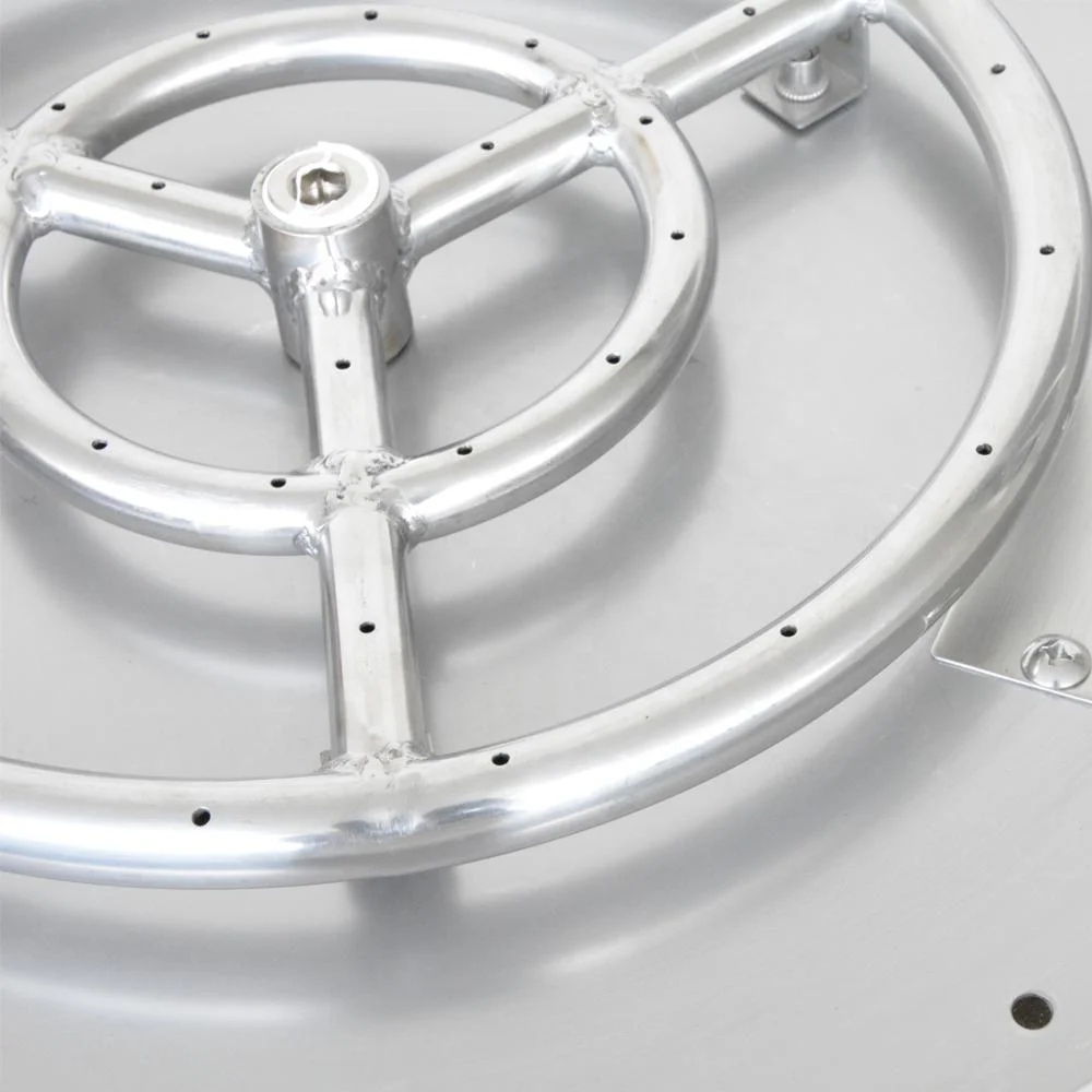 Round Fire Pit Pan With Burner Apply for  Outdoor Stainless Steel Fire Pit Table