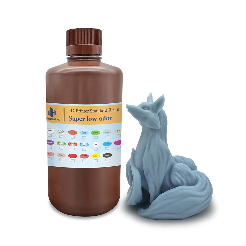 JAMG HE Low Odor 3D Printer Resin Smell Less LCD Curing Resin 405nm uv Standard Photopolymer Resin with Outstanding performance