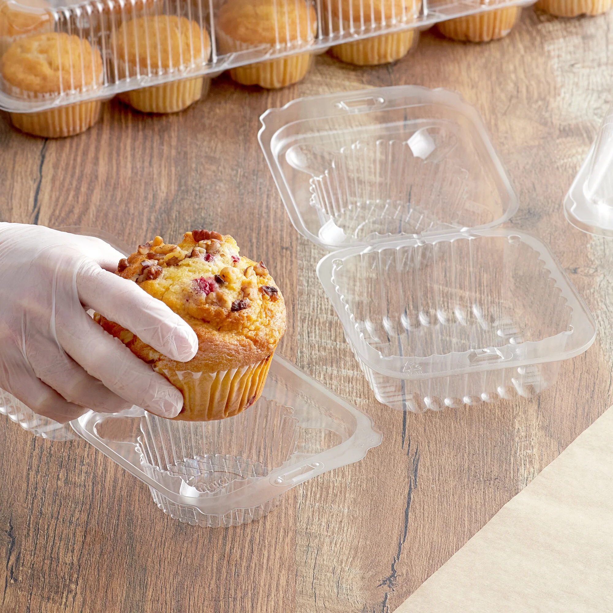 DB-54/76 Full automatic 1-Compartment Clear OPS Plastic Cupcake Container thermoforming machine