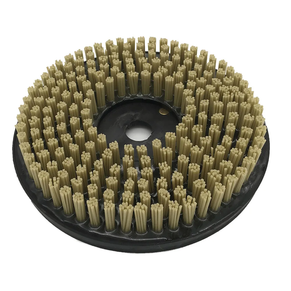 Marble granite terrazzo polishing tools 10 inch round abrasive brushes with diamond and PA612 nylon wires