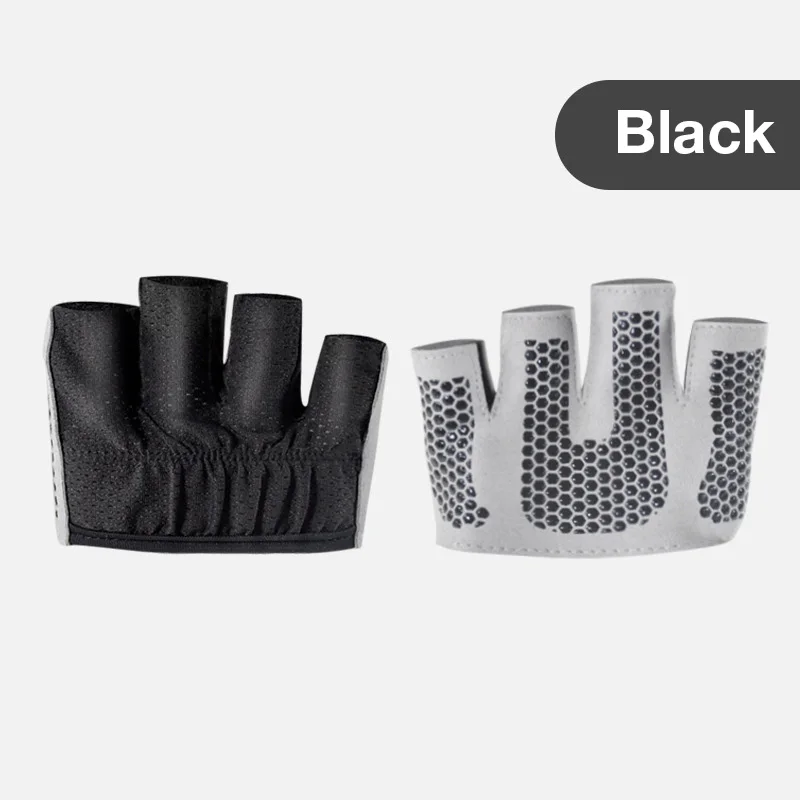 OEM Guantes deportivos Half finger Silica gel nylon Four finger Silicone gloves Guantes de silicona pilates Yoga Fitness gloves