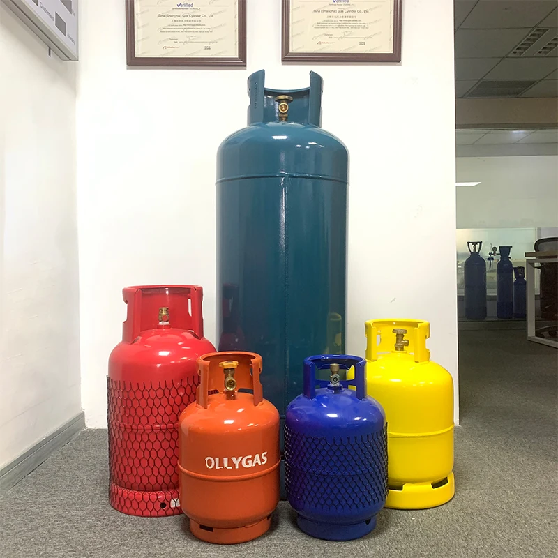 Custom Logos lpg gas cylindr 45.6L lpg gas kit 19KG lpg gas prices
