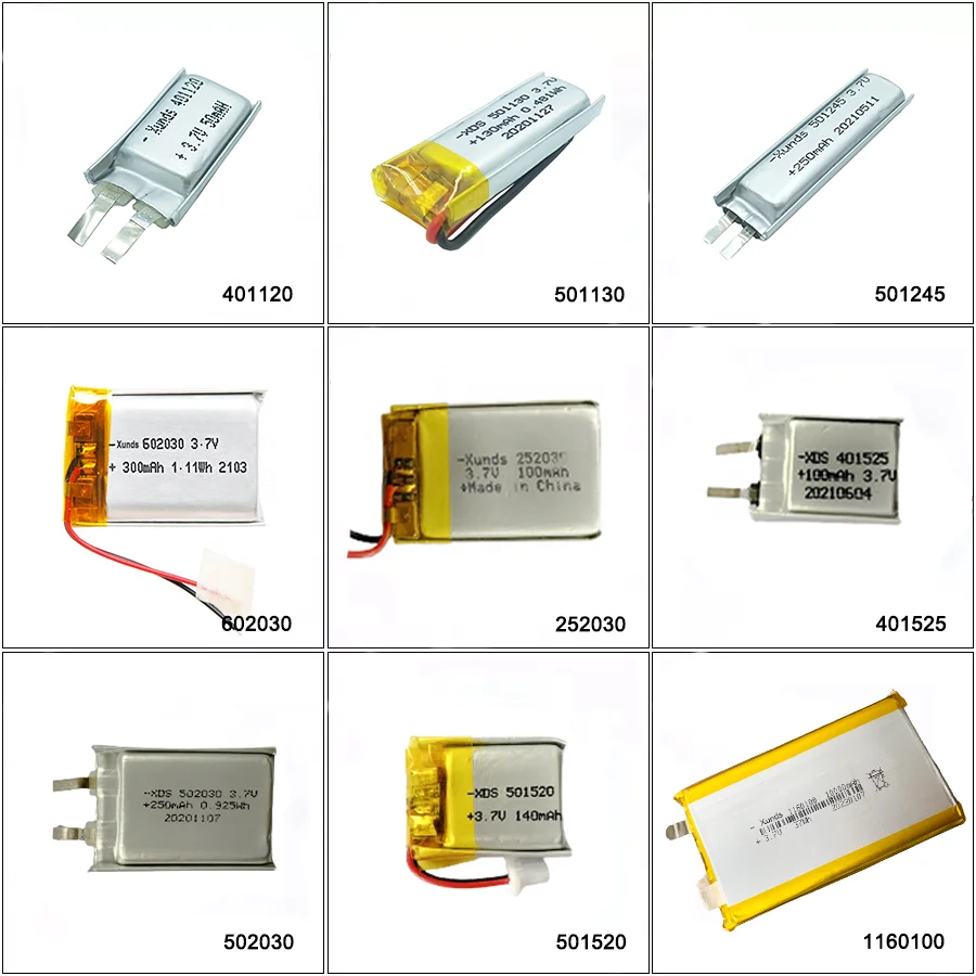 High quality 3.7V 7.4V Lithium ion Polymer Battery Discharge Rechargeable li polymer Lipo Battery for BT headset