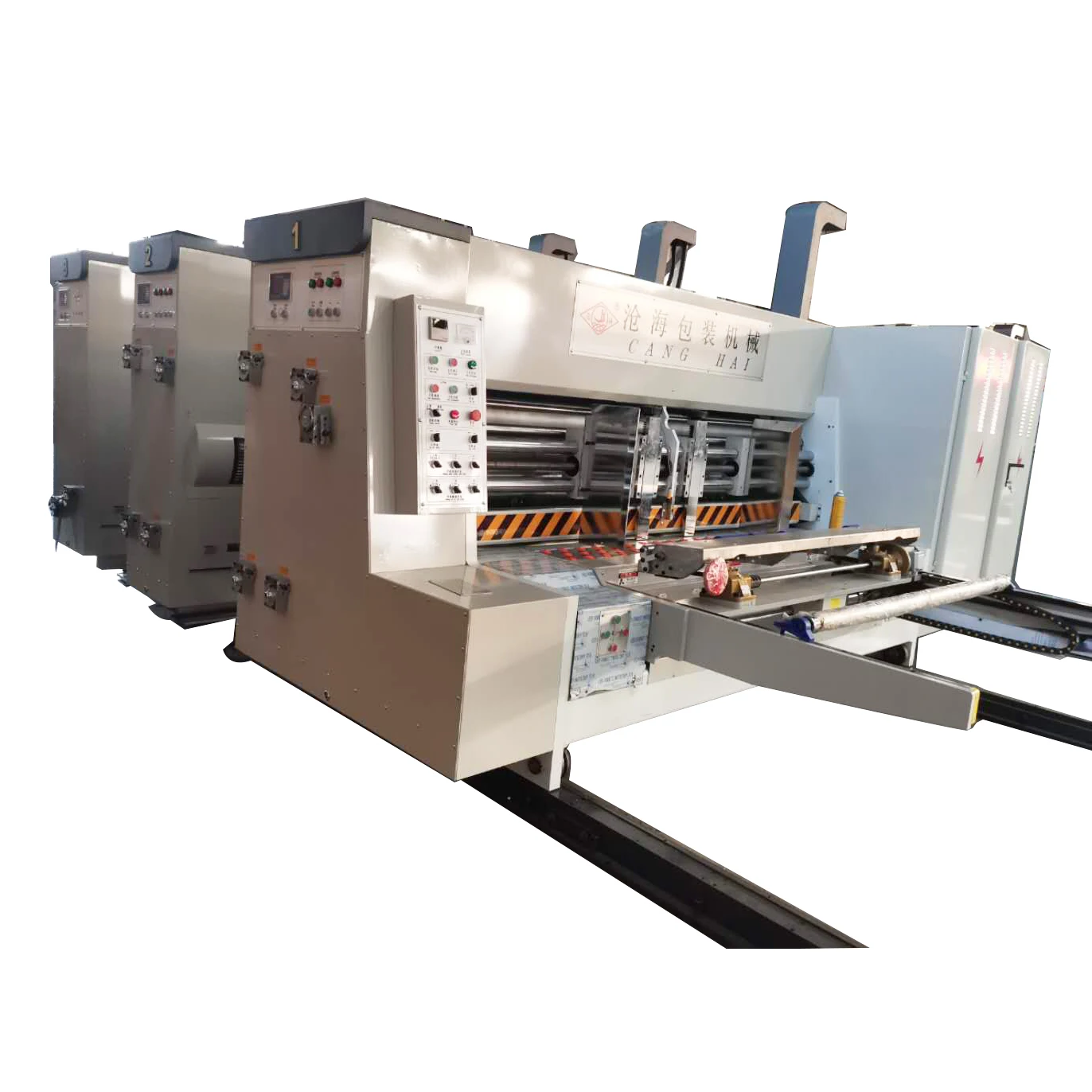 corrugated carton box flexo printer slot die cutting machine
