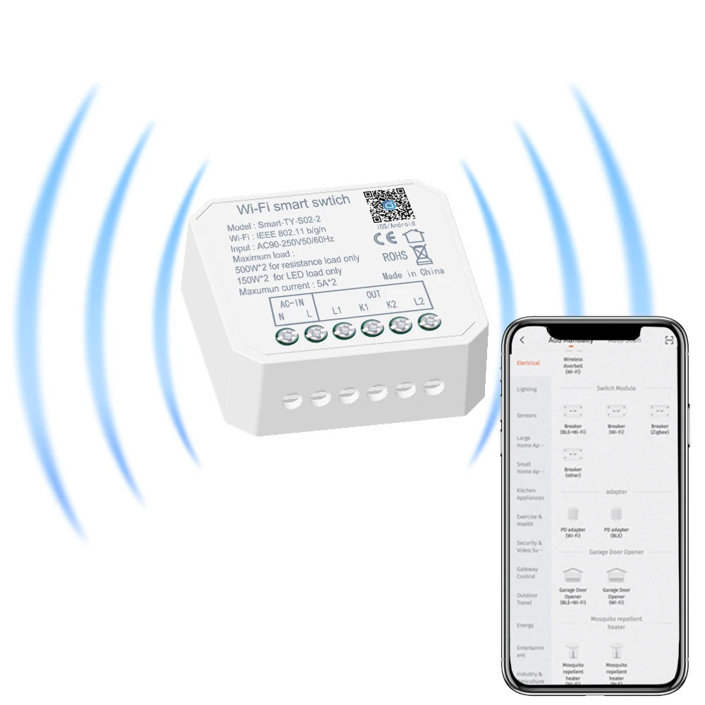 google assistant alexa voice remote control wireless auto home system circuit ac wifi breaker zigbee relay tuya smart switch