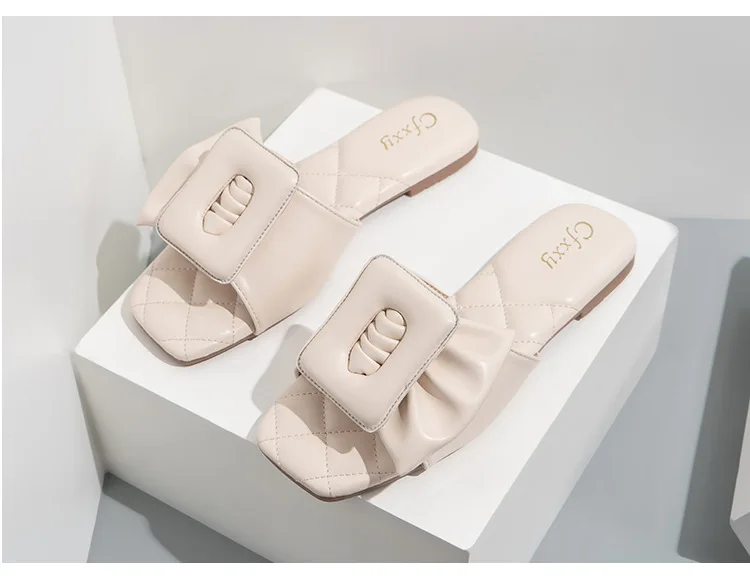 Large size female outdoor slippers 2023 summer new style women shoes luxury rubber flip flops summer slippers for women