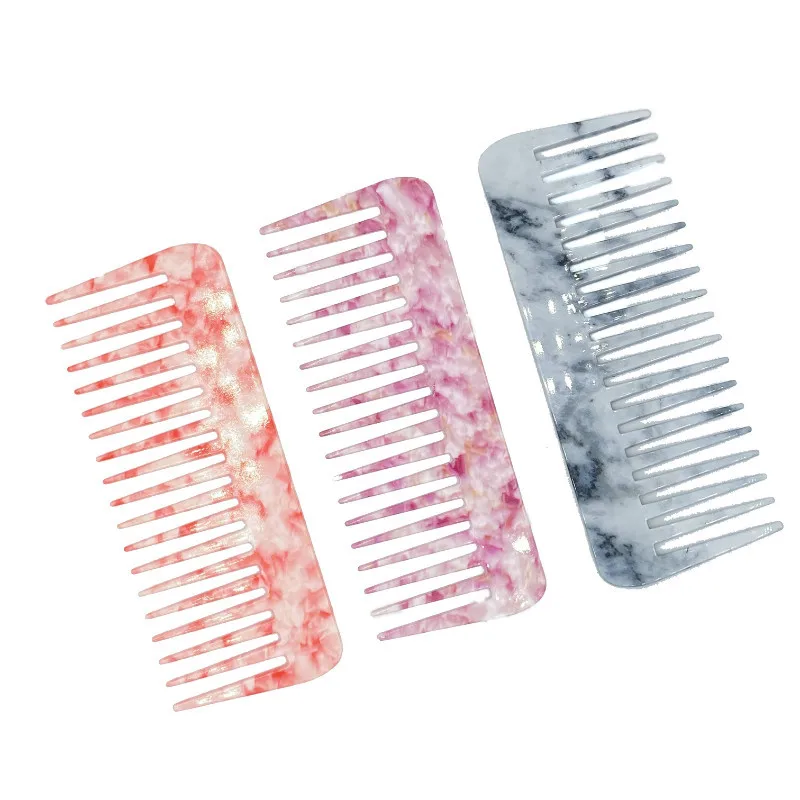 Personalized Large Size Acetate Hair Combs High Quality Comb For Women Handleless Portable Hairdressing Comb