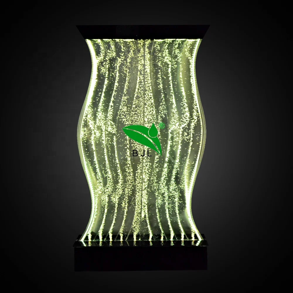 vase shape led light water bubble wall water fountain home decoration