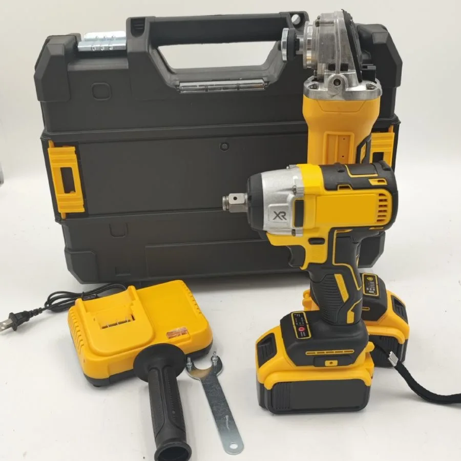Portable 20V Wireless Electric Power Drill Combo Hand Gun with Rechargeable Battery for Wood Drilling and Screw Driving
