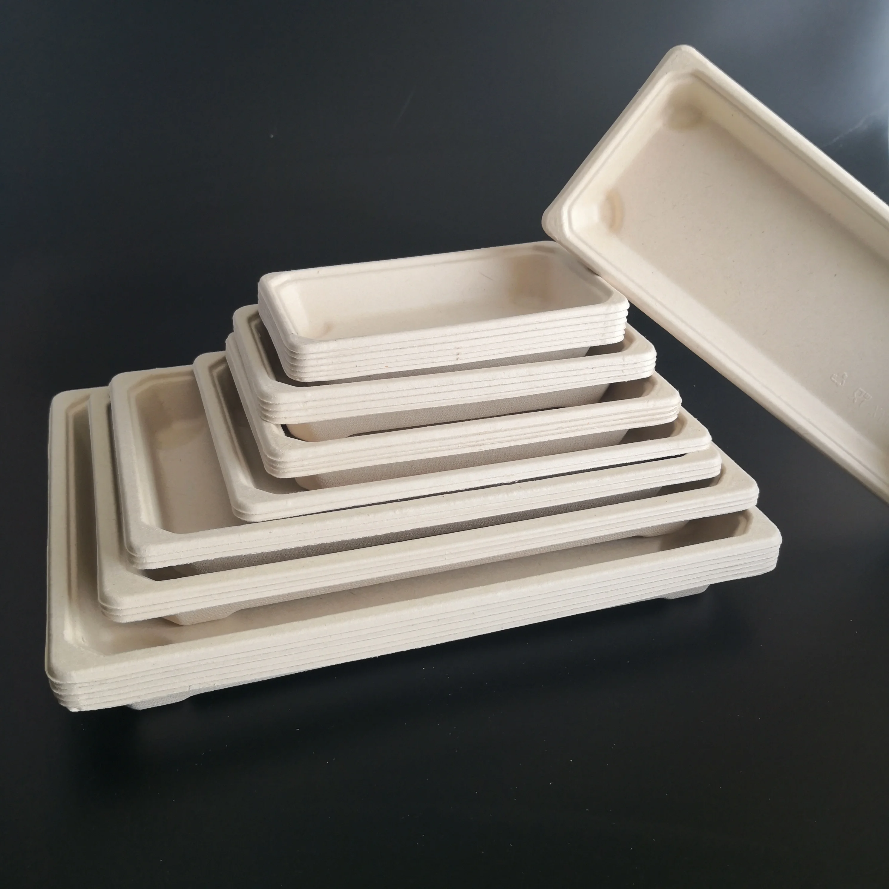 Food Boxes Takeaway Packaging Wheat Straw Biodegradable Buffet Server And Warmer Food Tray