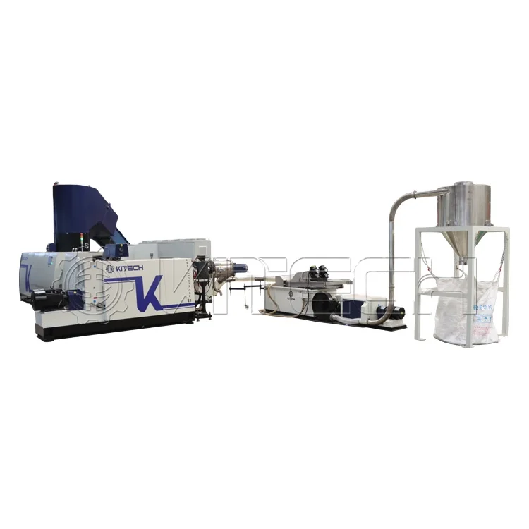 PP BOPP Films Printed Labels Compacting Recycle Plastic Pelletizing Machine Line