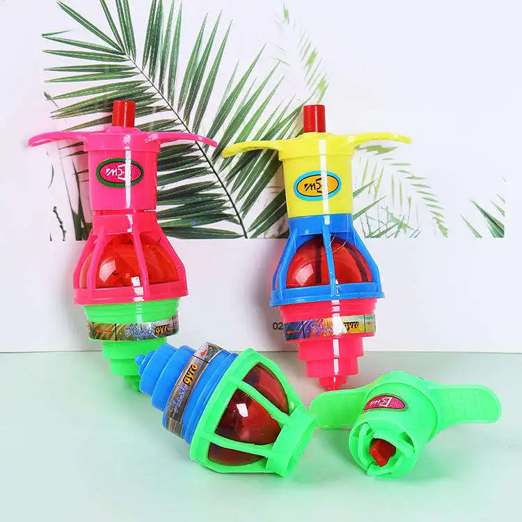 Top selling New Funny Children Flash Toy With launcher Bounce Spinning Top Fidget Toys LED Glowing gyro Toys
