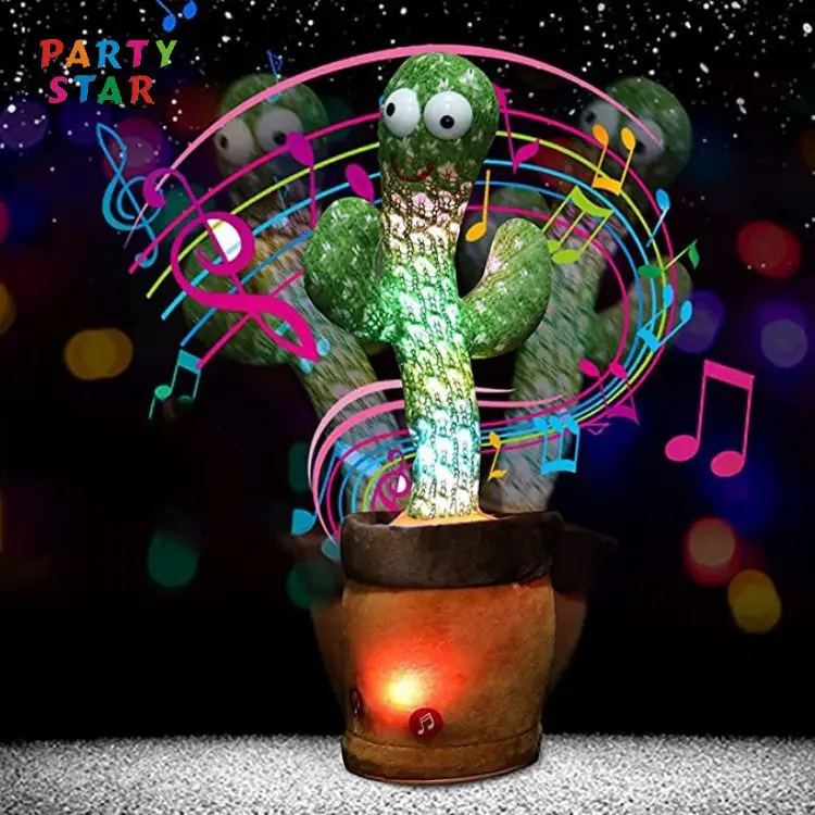 Hot Sale Dancing Plush Toy Twisting Dance Cactus Recording Musical Singing Cactus