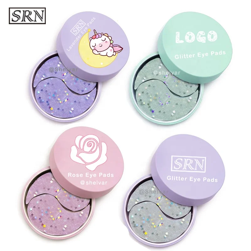 Частная этикетка для лица, 30 пар, с блестящими звездочками коллагеновый гидрогель маска для глаз кругов под глазами колодки для опухших глаз и сумки для обработки