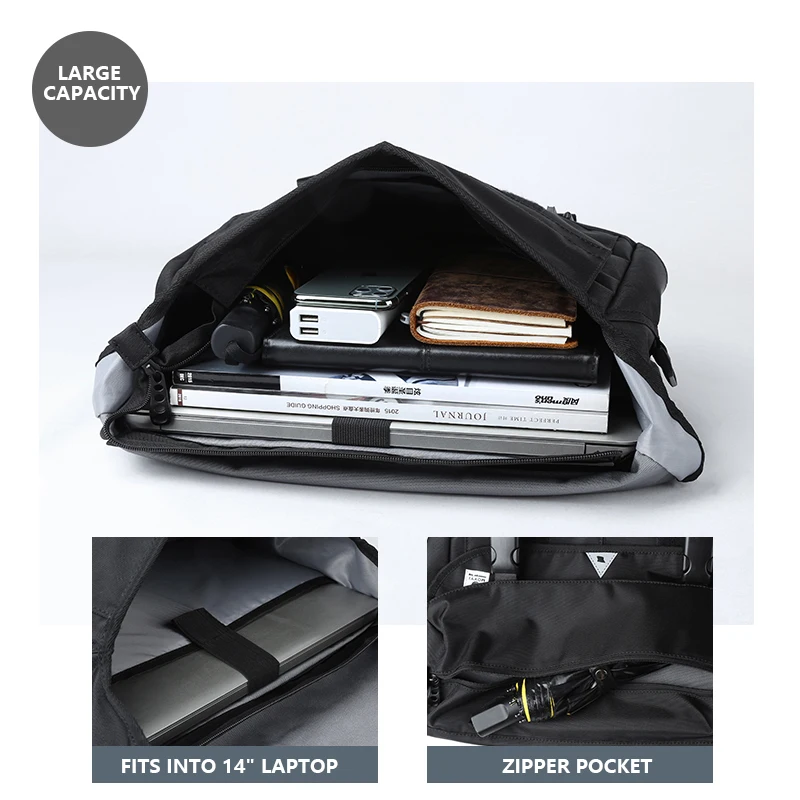 Large Capacity Cycling Bags for Men Laptop Cross Shoulder Bag for Work Travel Messenger Bag