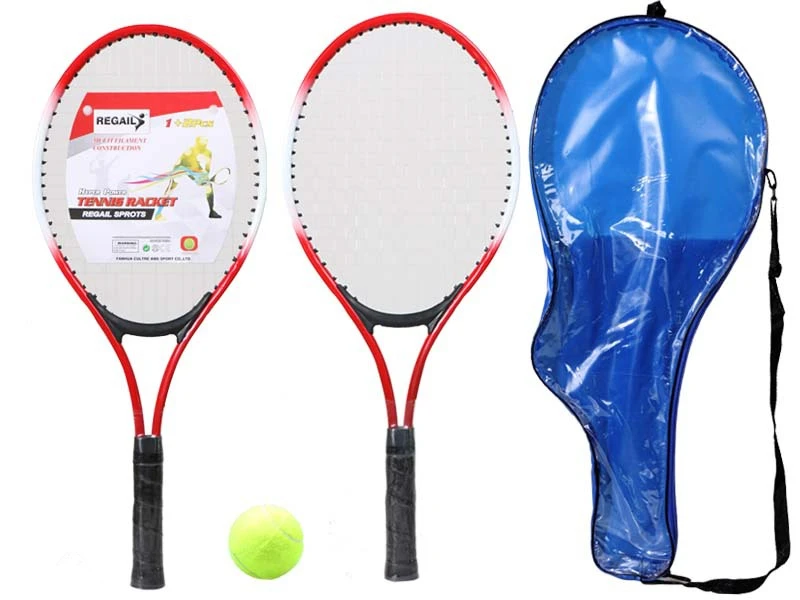 
Set of 2 Iron Alloy Nylon Tennis Racket for Children Youth Beginners Training 