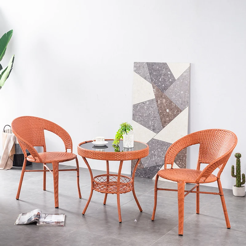 
PE rattan wicker dining chair outdoor garden classic rattan chair 