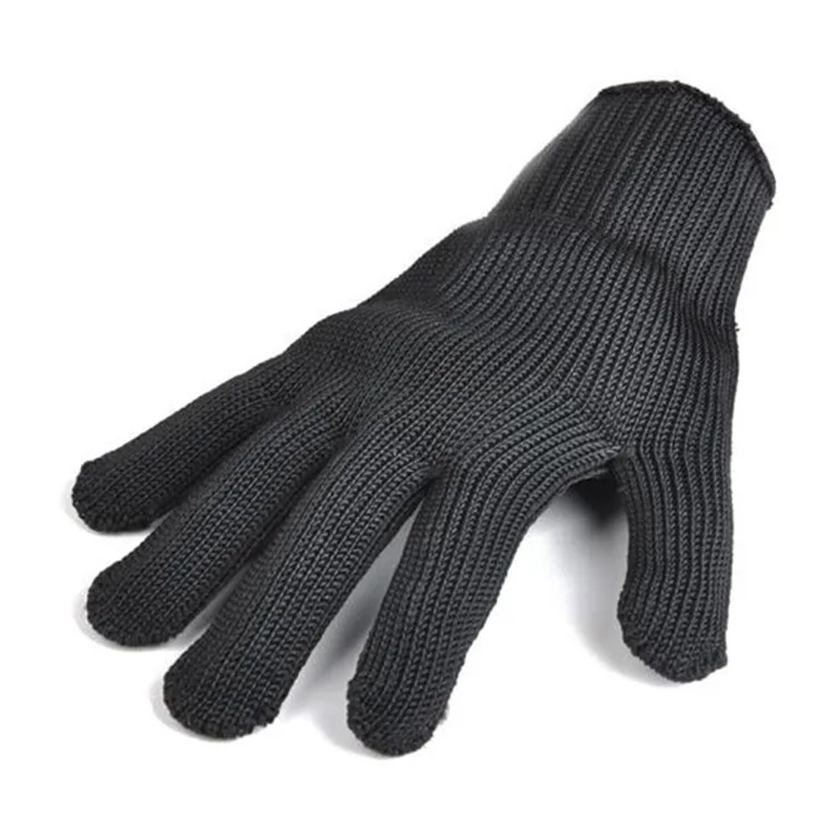 Level 4 316L Stainless Wire Cut Resistant Safety Work Gloves Anti Cutting with Strength Polyester Liner For Safety Work