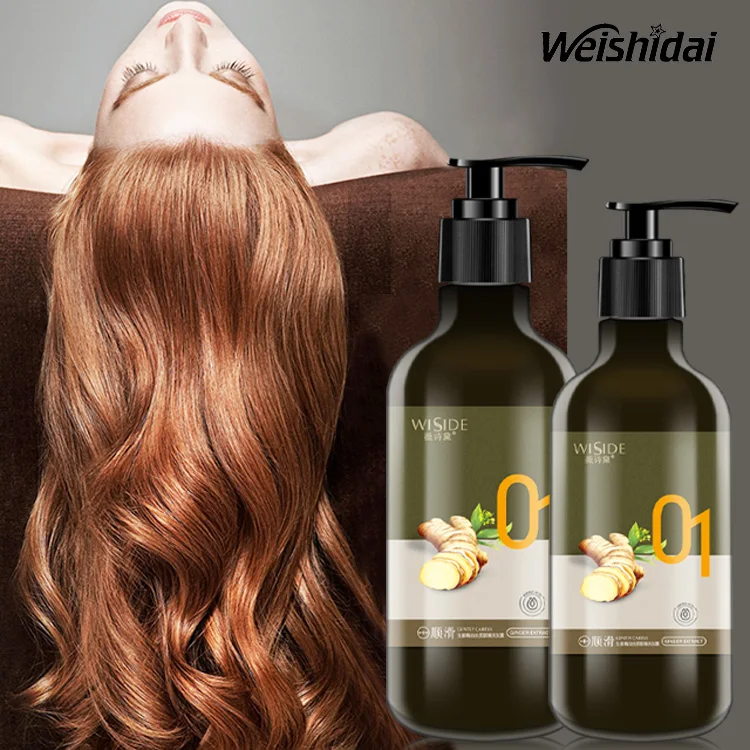 Ginger oil biotin shampoo hair loss 750ml organic supplier private