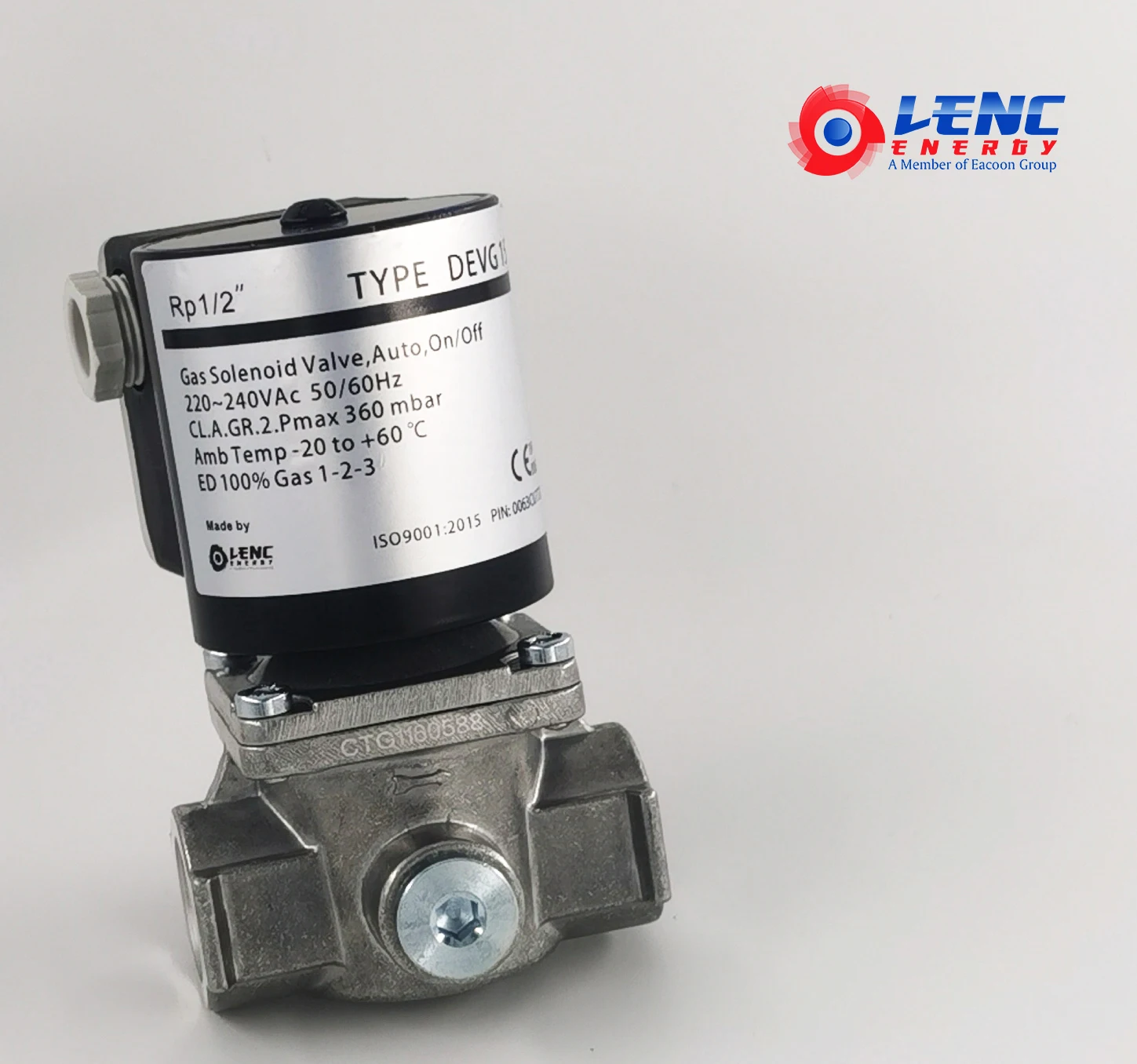 Best Manufacture DEVG15 1/2 inch  24 v solenoid valve for gas burner safety