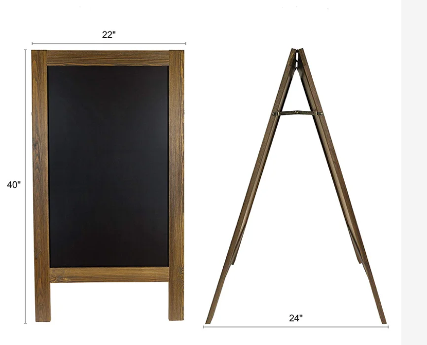 A set of 2 pack rustic&vintage Style Mini Tabletop Chalkboard Signs with Removable Wood Base
