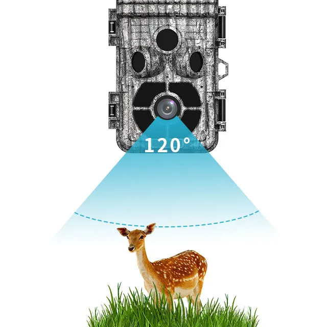 Hdking Outdoor Solar Powered Panel Security 4k Wifi Trail Photo 42m/36m/32m/24m IP65 Waterproof Hunting Camera