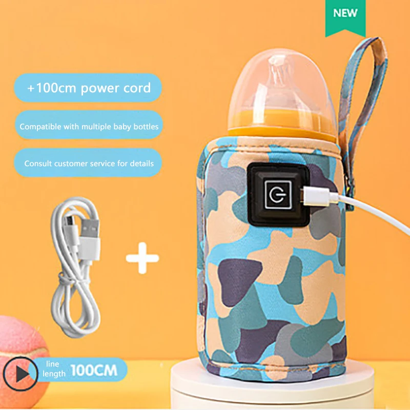USB Warmer Cover Baby Formula Milk Heating Insulation Portable Bottle Warmer Cloth Bag Milk Bottle Heater Breast Milk Heater