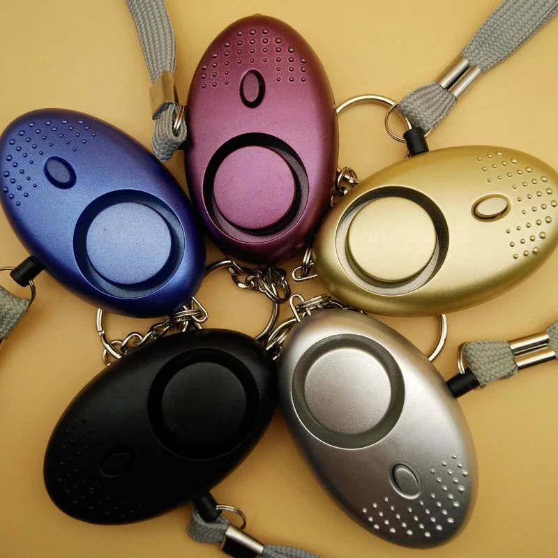 
Portable Personal Alarm Anti Panic Alarm with Key Ring 130DB Portable Self Defense Alarm KeyChain 