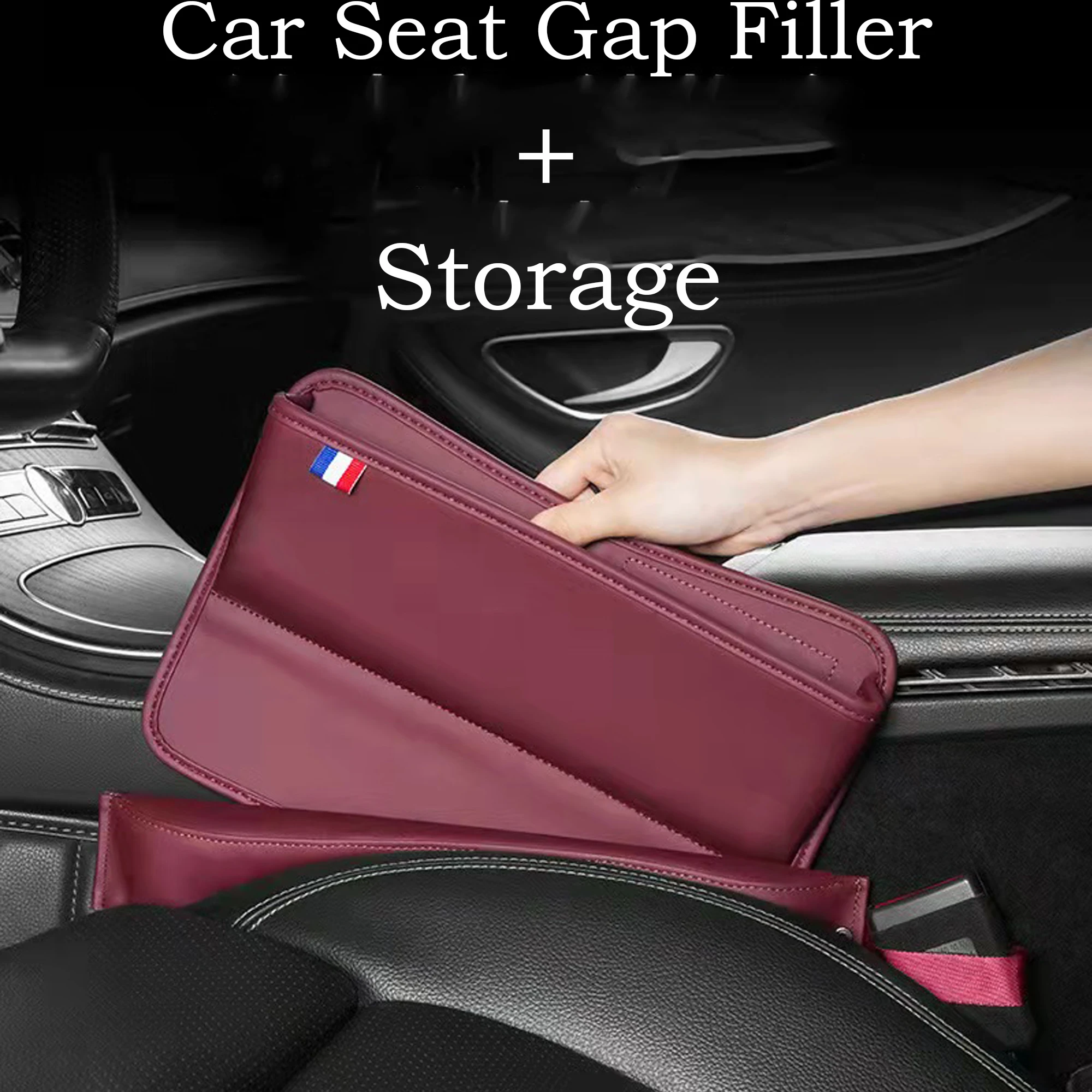 Car Seat Gap Filler and Storage PU Soft Leather Upgraded Version Organizer for Cellphone Wallet Coin Sunglasses Key Lipstick