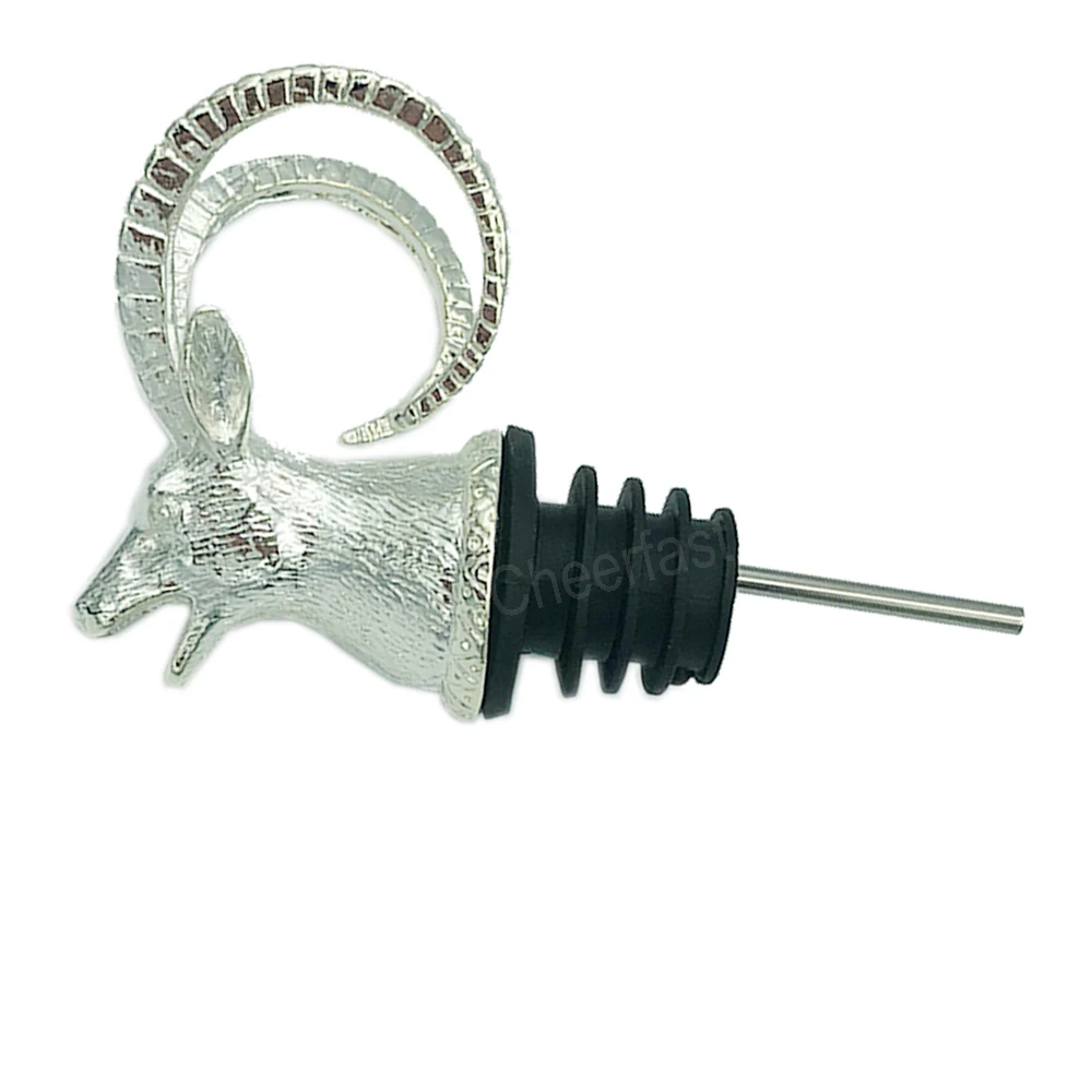 Best Zinc alloy Animal silver color wine stopper spout pourer  and wine pourer stainless and pourer with wine stopper