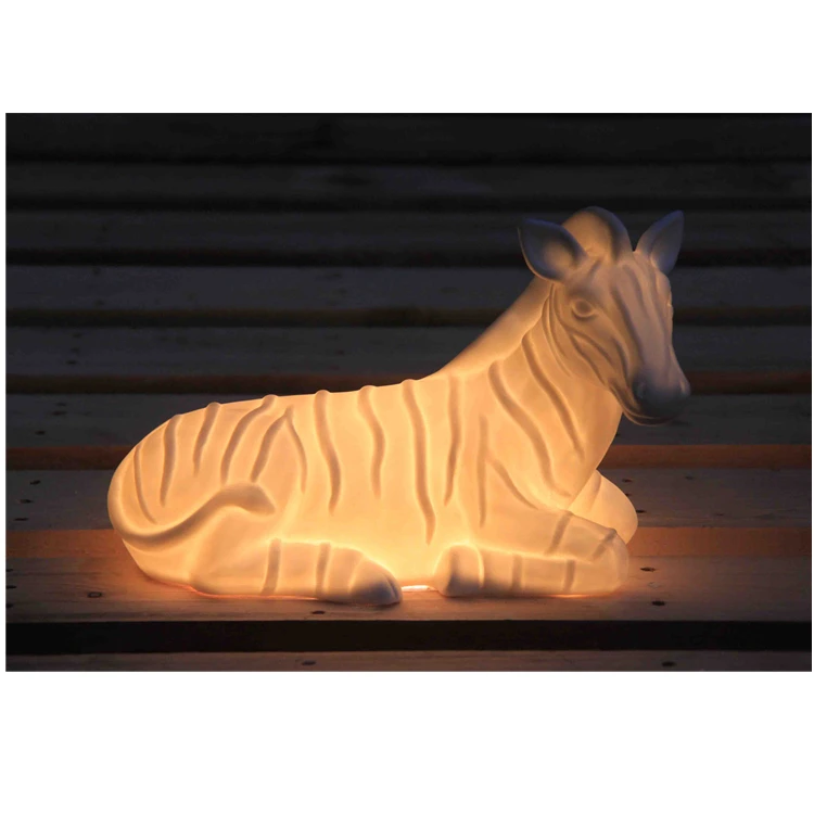 Factory direct cheap price wholesale zebra desk lamps home decoration animal ceramic table lamp for living room