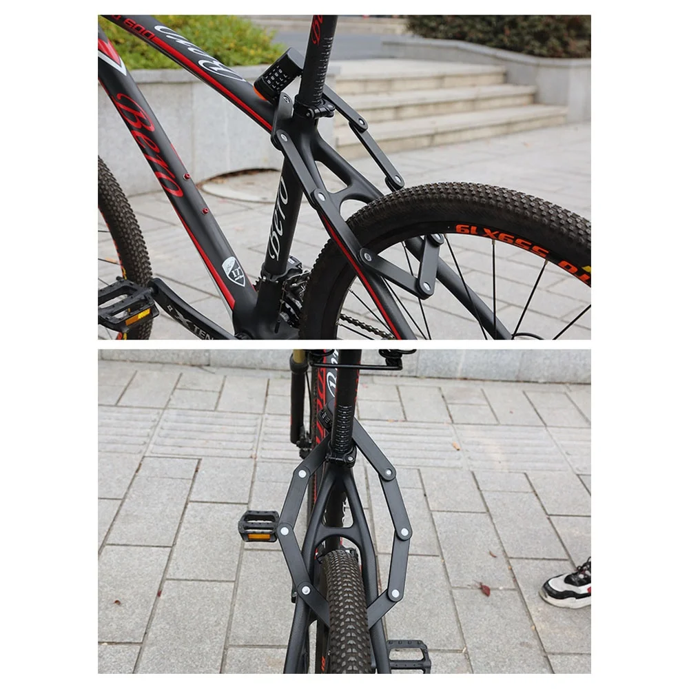 Аксессуары для велосипеда складной замок из легированной стали MTB дорожный велосипедный Противоугонный пароль