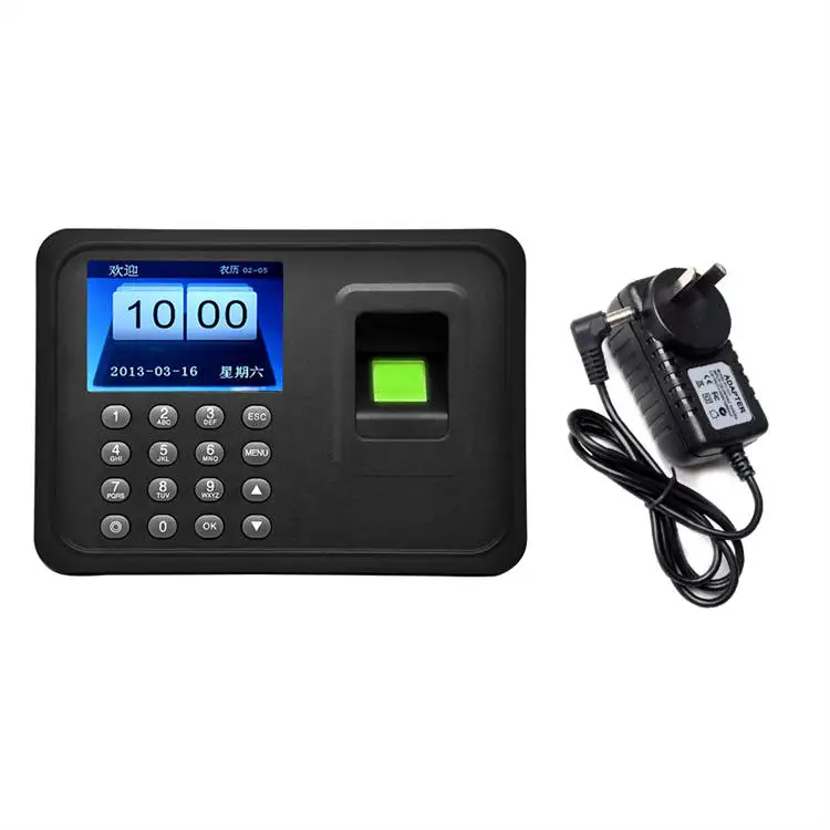 A6D Fingerprint Time Attendance Machine Biometric Time Recorder with USB Communication Built-in 2600mAh Battery