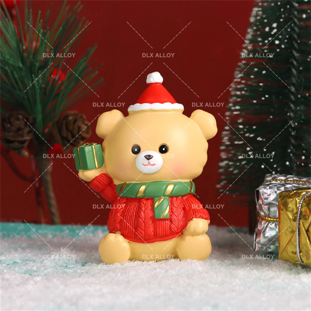 Christmas Charms Flat Back Resin Slim Charms Cartoon Desktop Decorations For Festival