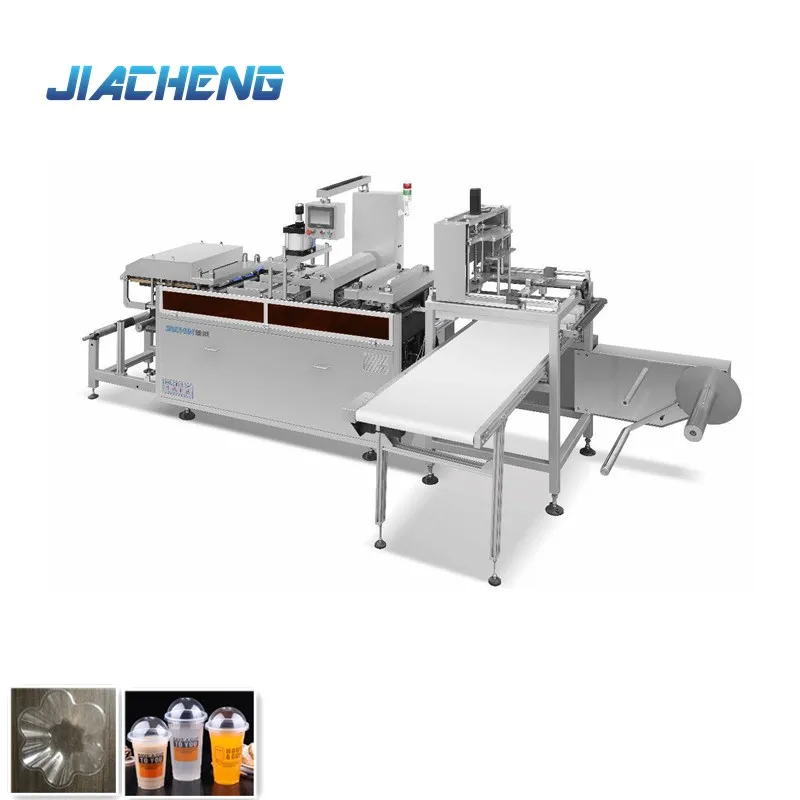 coffee plastic cups with plastic thermoforming machines made coffee lids making equipment