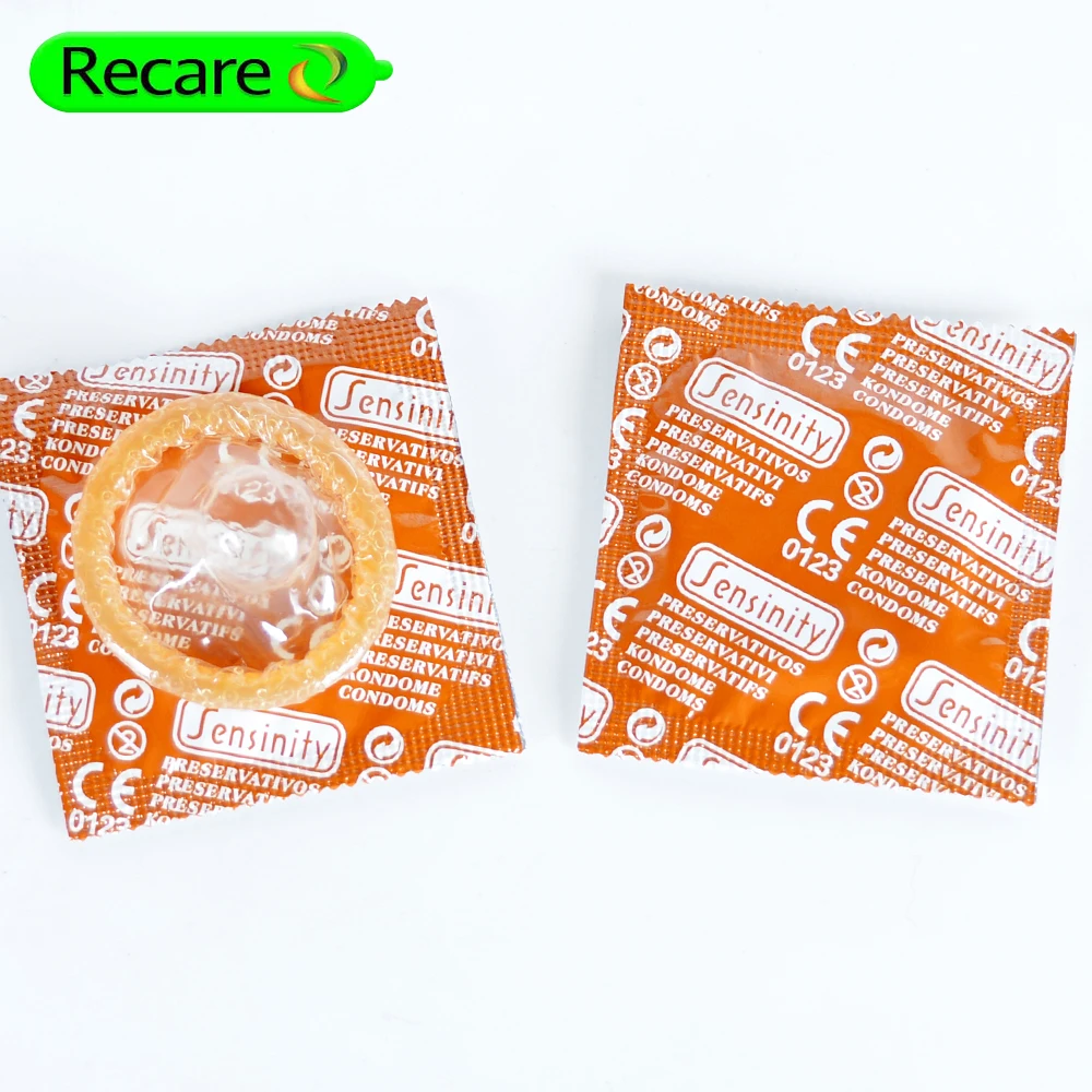 natural latex strengthen delay dotted male sex long time condom