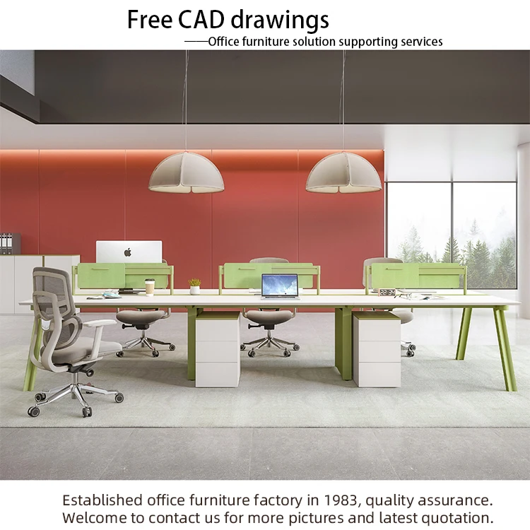 Custom Size Office Furniture Table 2 Personnel Work Desk Extended Staff Table Customizable Office Furniture