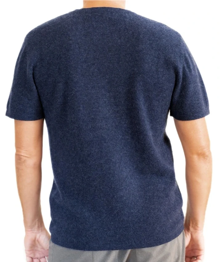 100% cashmere and cotton merino wool silk tee knit t shirt golf sweatshirt for men