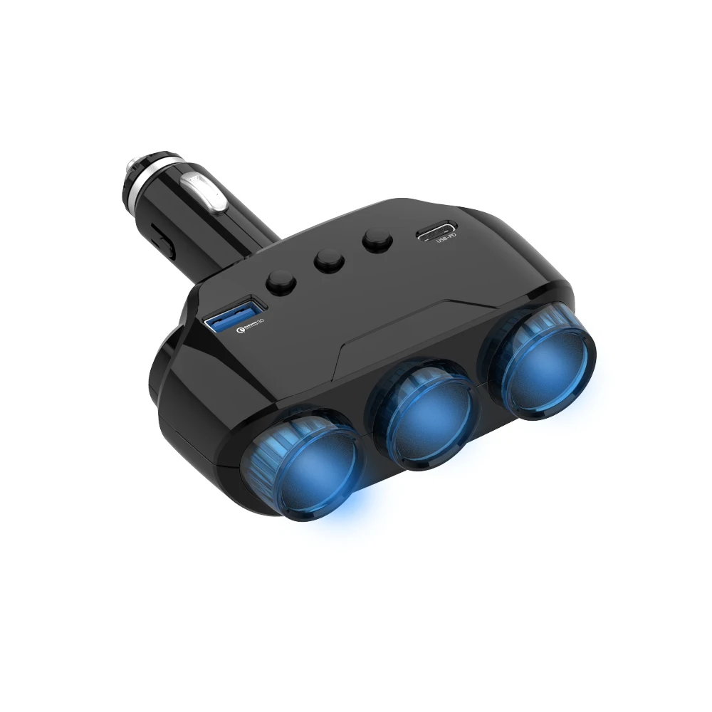 output 12v car cigarette lighter power adapter