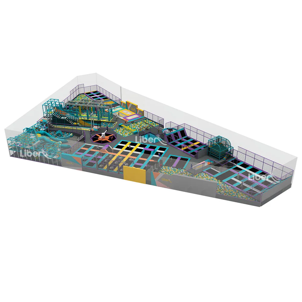 CE TUV ASTM Certificate Factory Customized Commercial Large Jump Park Indoor Trampoline Park for Kids Indoor Playground