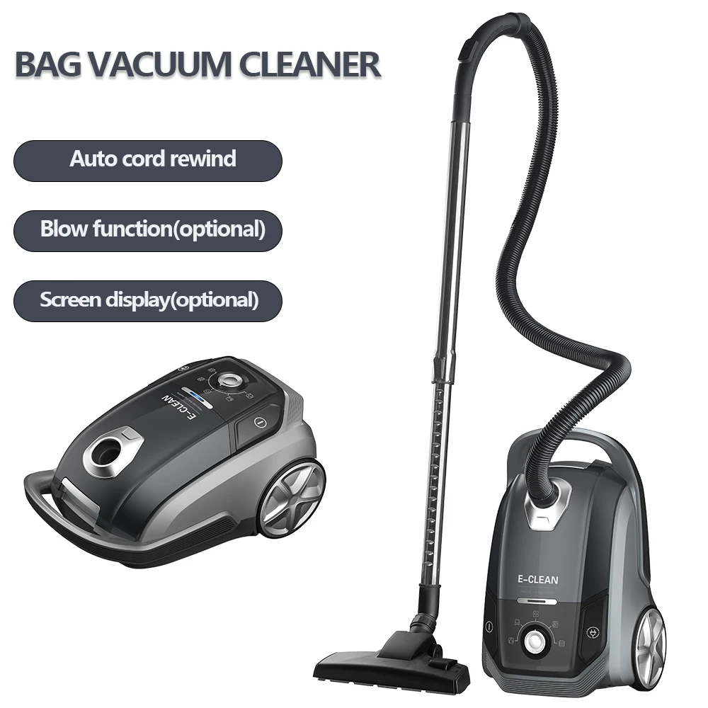 700-2000w 5L Large Capacity Carpet Cyclone Canister Vaccum Dust Bag Vacuum Cleaner With Screen Display