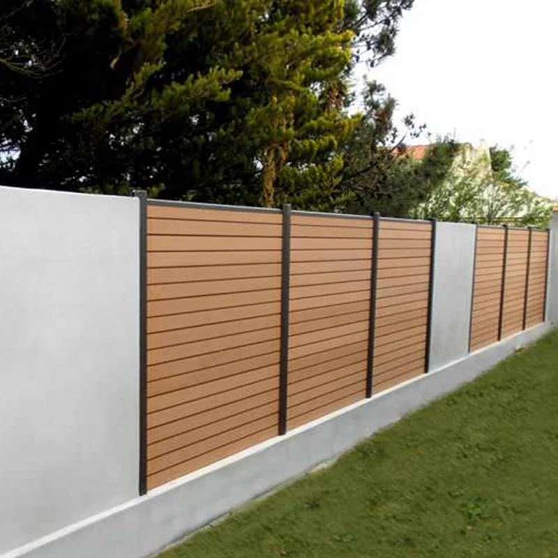 wholesale waterproof wood plastic composite fencing panels board garden used material outdoor privacy wpc fence 6 ft for garden