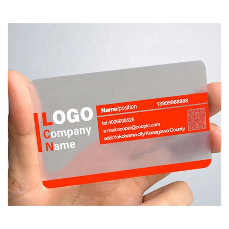 Печать карт открытка прозрачная высококачественная индивидуальная визитная карточка трафаретная печать из ПВХ пластиковая